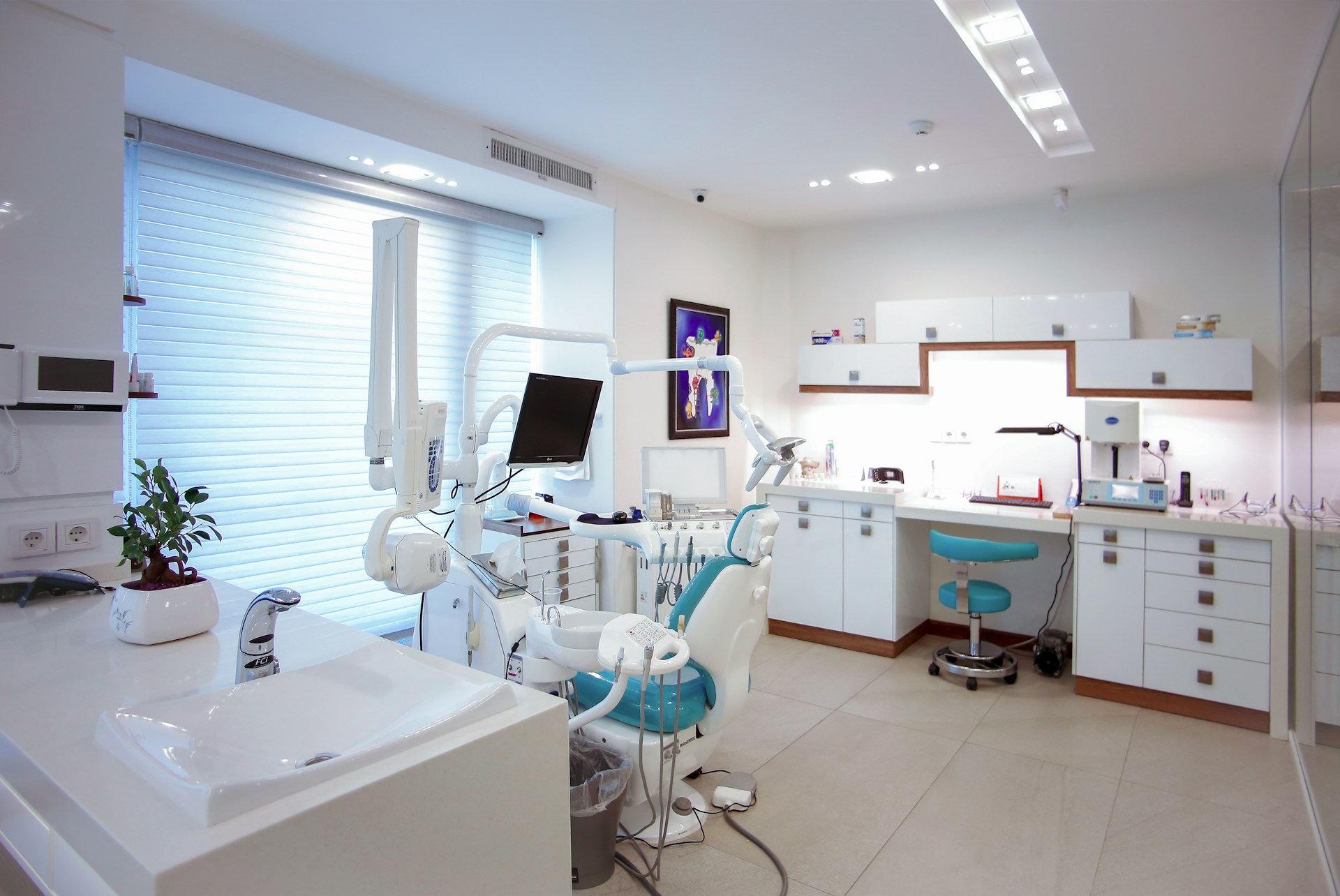 Bright, welcoming dental office reception at Dentistry on Parkdale